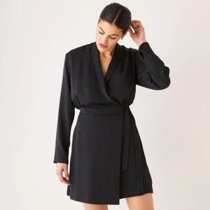 Wrap Satin Mini Dress